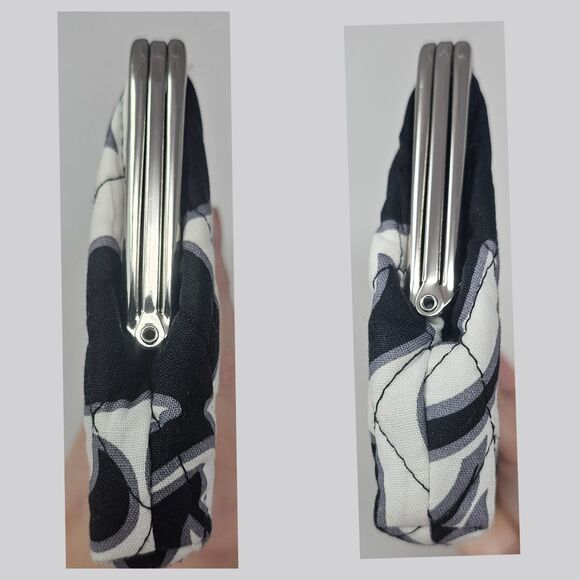 Vera Bradley Night & Day Quilted Retired Wallet Clutch Double Kisslock New 8.5x5 - Picture 10 of 11